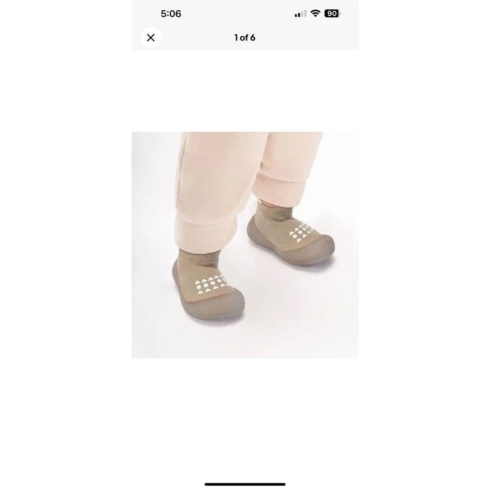 Baby Sock Shoes Baby Walking Shoes Infant Non-Slip Breathable Slippers/2 Pairs